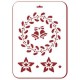Трафарет Event Design новогодний NGP047 "Рождественский венок 1", 31х21 см